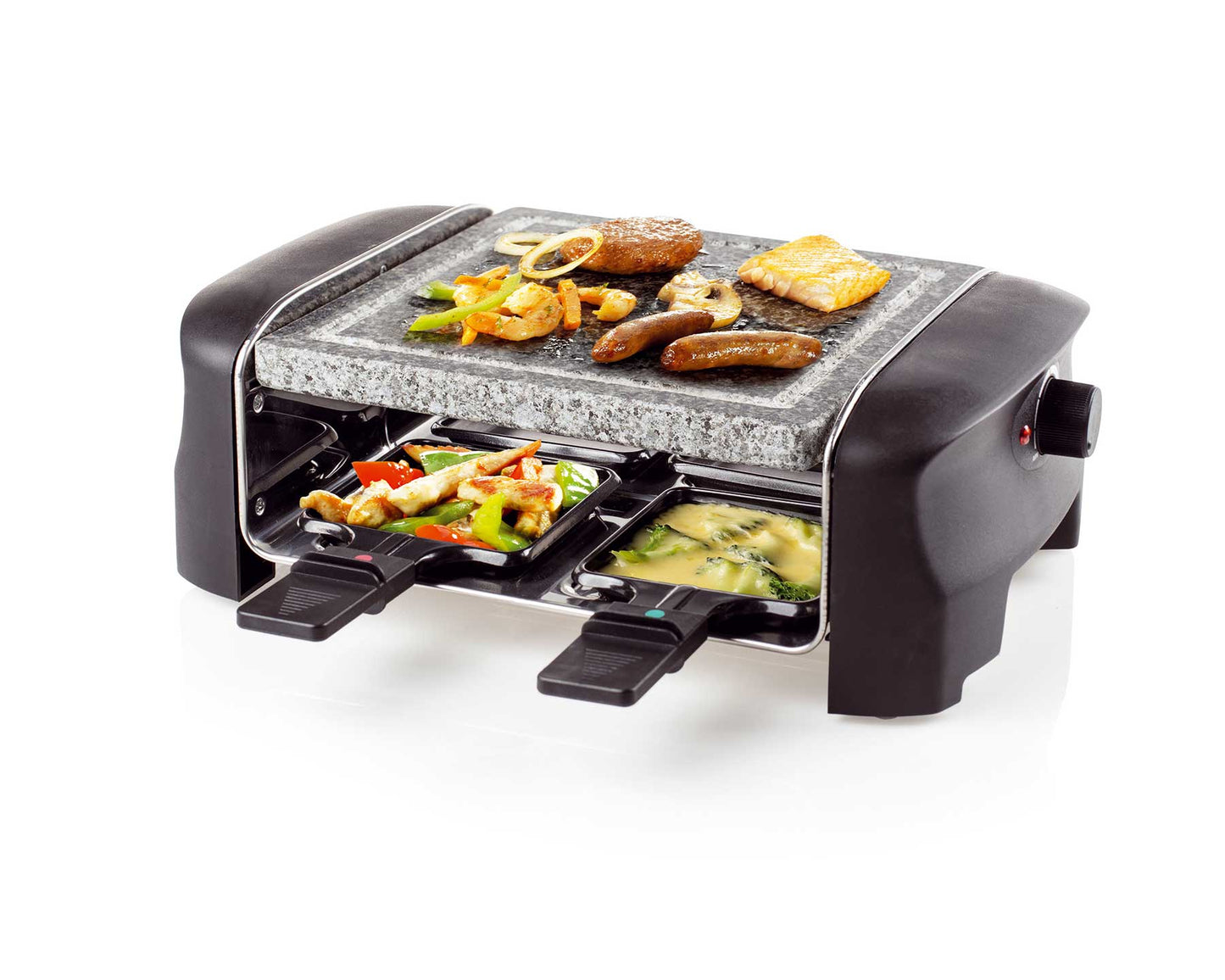 Raclette Gourmet Grill und Stein, 4er - kitchen-more.ch