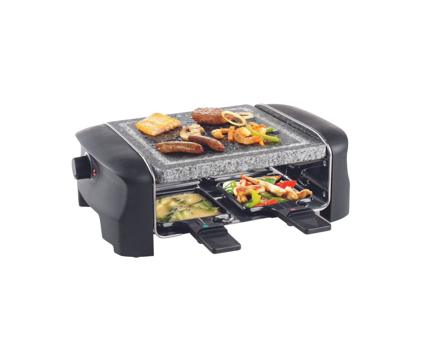 Raclette Gourmet Grill und Stein, 4er - kitchen-more.ch