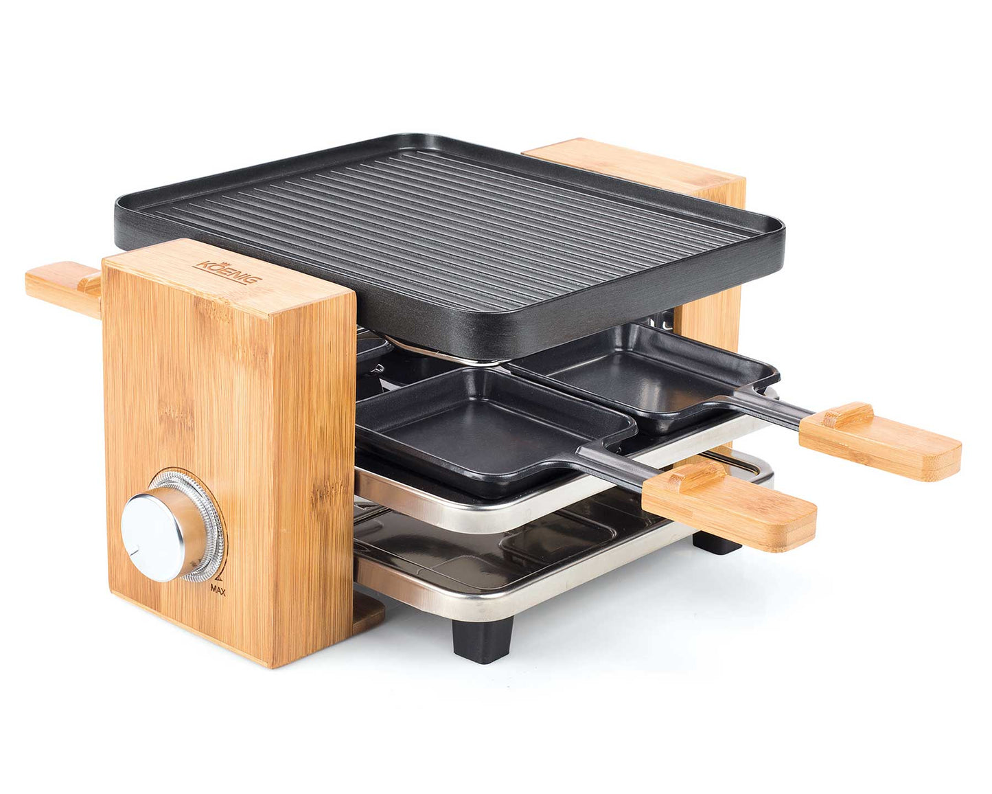 Raclette-Grill Bamboo, 4er - kitchen-more.ch